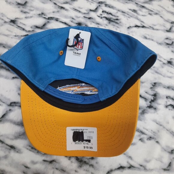 Chargers NFL Team Headwear Hat - One Size Fits All Blue & Yellow 100% Cotton - Picture 3 of 5